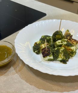 Thecha Paneer | Spicy Green Chilli Paneer | Maharashtrian Thecha with Paneer | Fiery Thecha Cottage Cheese — recipe by Renu Dalal